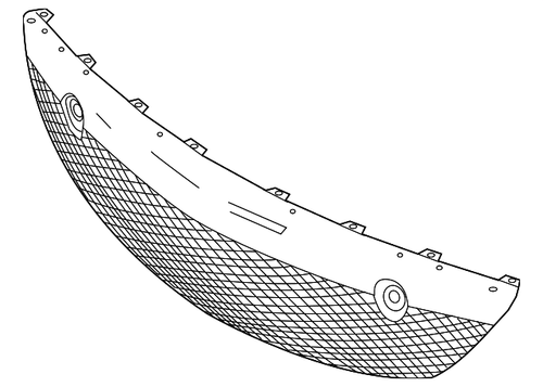 Black Mesh Radiator Grill Oem New