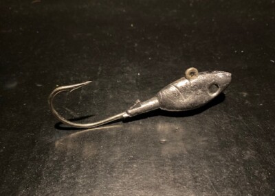 50 Pack H-Style Chubby Minnow Jigs UnPainted With 3-D Eyes
