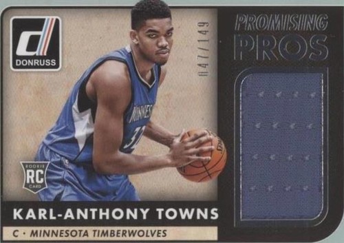 2015-16 Panini Flawless Karl-Anthony Towns 4 Color Patch /25 BGS 9