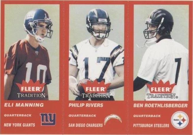 2004 Fleer Tradition Ben Roethlisberger Eli Manning Philip Rivers #351