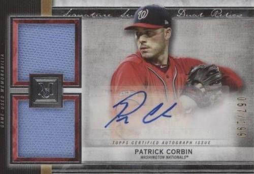2020 Topps Museum Collection - Patrick Corbin #SSDA-PC