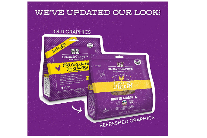 Stella  Chewy's Pouch Freeze-Dried Raw Chick, Chicken Dinner Morsels Grain-Free