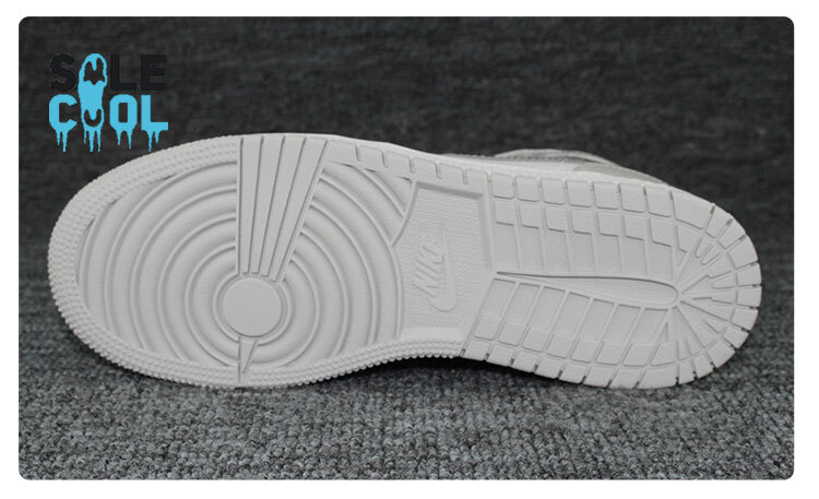 Pre-owned Jordan Nike Air  1 Mid Grey Shoes 555112-012 In White