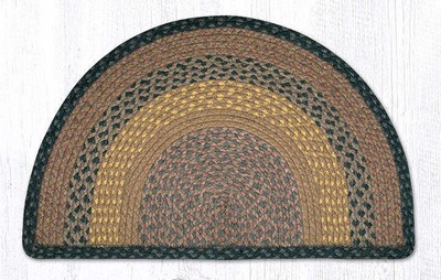 Earth Rugs SC-99 Brown Black Charcoal Small Rug Slice 18'' x 29''