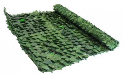 ROTOLO SIEPE SINTETICA ARTIFICIALE EDERA FINTA VERDE FOGLIA LAURO 3 x 1 m 3x1 mt