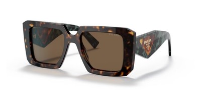 Pre-owned Prada Pr 23ysf 2au06b Tortoise Dark Brown 52 Mm Women's Sunglasses