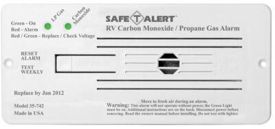 Safe-T-Alert 35-742-WT White Flush Mount Propane Carbon Monoxide Gas Alarm