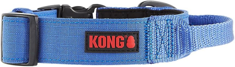 KONG Ultra Durable Padded Comfort Handle Dog Collar (XL, Blu