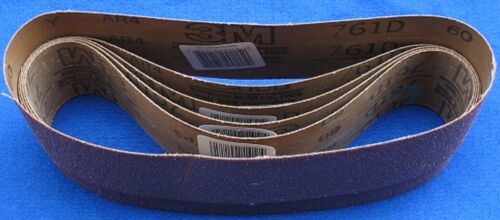5 Pack! 3M 761D 60 Grit 3 inch x 24 inch Sanding Belt - 5 Belts in Total