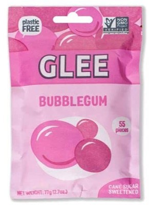 Glee Gum Natural Vegan Chewing Gum 55 PC (Bubblegum Pack of 1)