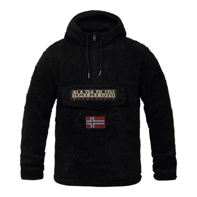 Pre-owned Napapijri Sweatshirt  Hoodie Man Polyester Black