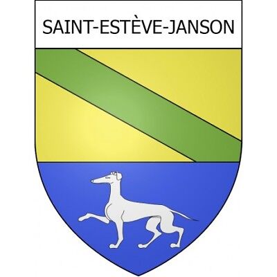Saint-Estève-Janson 13 ville Stickers blason autocollant adhésif Taille:12 cm