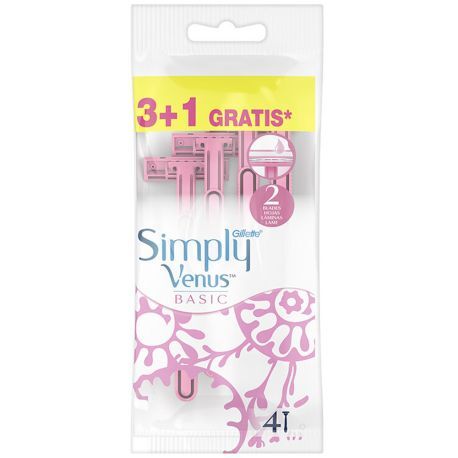 Gilllette Simply Venus - Rasoirs Jatables Double Lames Basic X4
