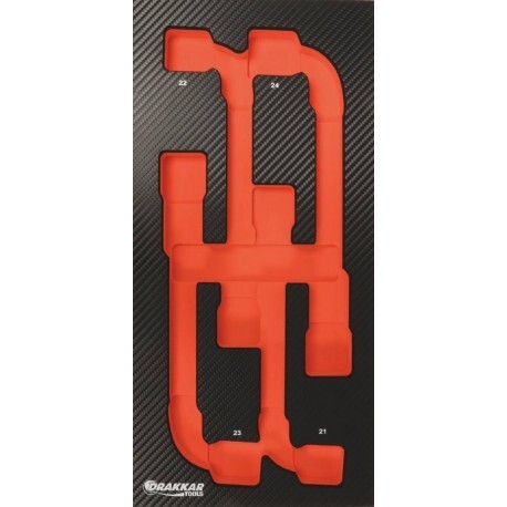 Module Mousse 402x189mm Carbone Vide Pour ClÃ©S Ã  Pipe 21 Ã  24mm