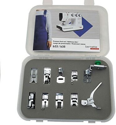Genuine Bernette b33 & b35 10 PIECE PRESSER FOOT SET- Free Shipping-NEW IN BOX