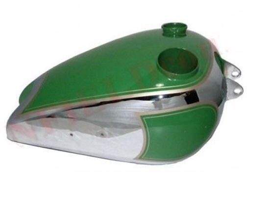 BSA B31 Petrol Fuel Tank With 120 kph Speedo & Cap Green Paint Chrome Plated  