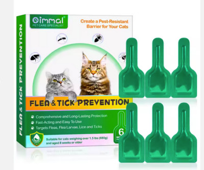 Spot on Cat Flea Treatment 6 month protection strong formula