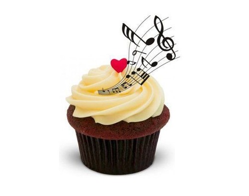 JPS Divorce Party Black - 12 Edible Cake Decorations