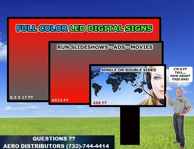 Full Color 8FTx4FT digital (Two Seperate Screens) 10mm  LED Sign 10K BRIGHTNESS