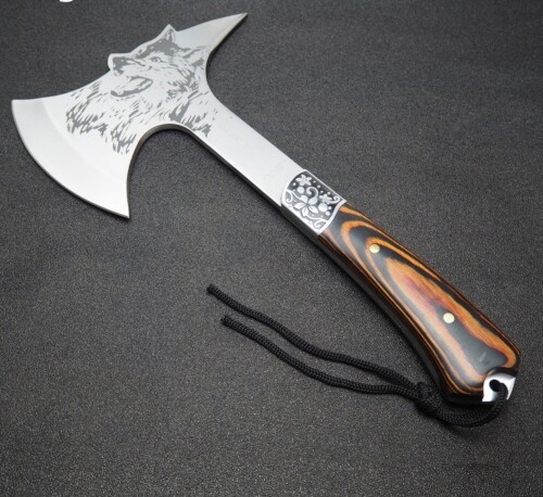 Axe Survival Wolf Tomahawk Camping Hatchet With Sheath Outdoor Polished