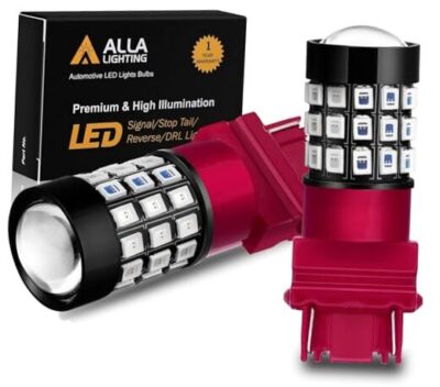  Upgraded Version T25 3156 3157 LED Strobe Brake Lights Bulbs, Red Pure Red
