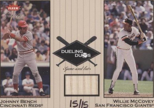 2002 Fleer Greats - Johnny Bench Willie McCovey #DD-WM1