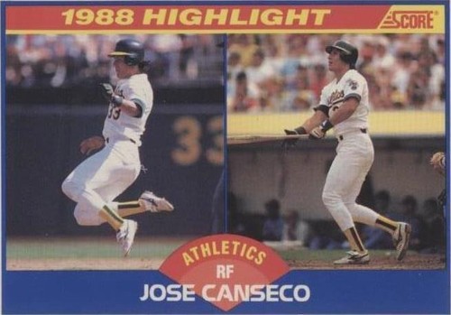 1989 Score - Jose Canseco #655
