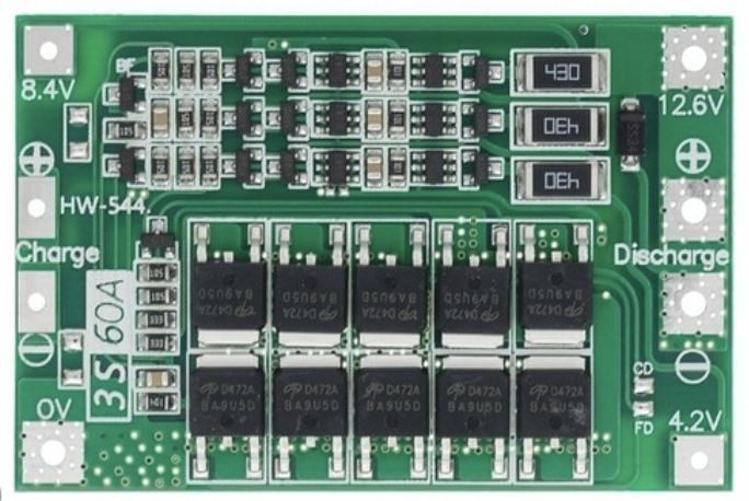 3S 60A Cell Li-on LiPo Balance Protection Board Akku Batterie Schutz BMS 18650 