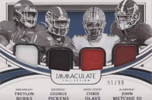 2022 Panini Immaculate Collection Collegiate Chris Olave George Pickens John Metchie III #IM-11