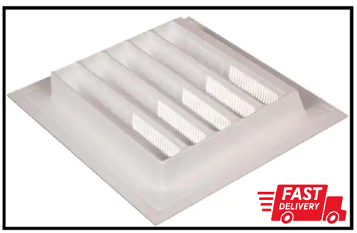 12" x 18" Plastic Wall Louver Static Vent in White - Efficient Ventilation