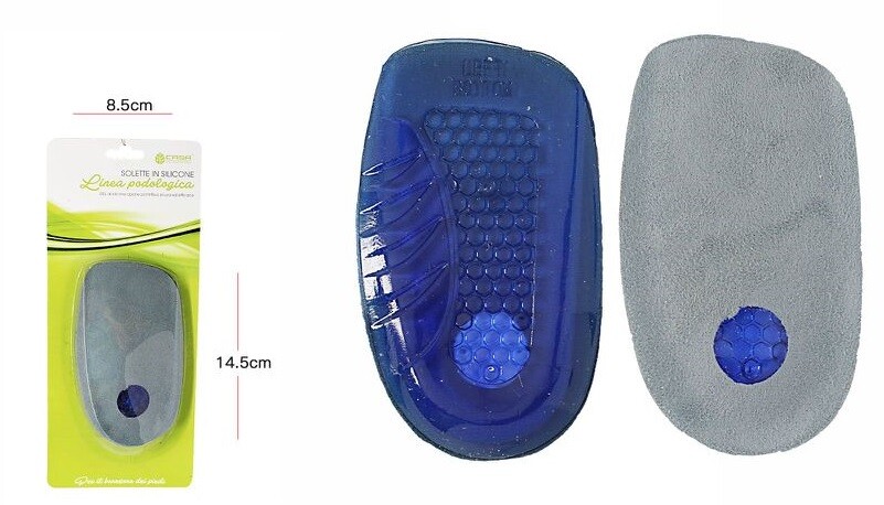 Coppia Solette Gel Silicone Morbido Cura Protezione Sottopiede Piedi 64430 dfh