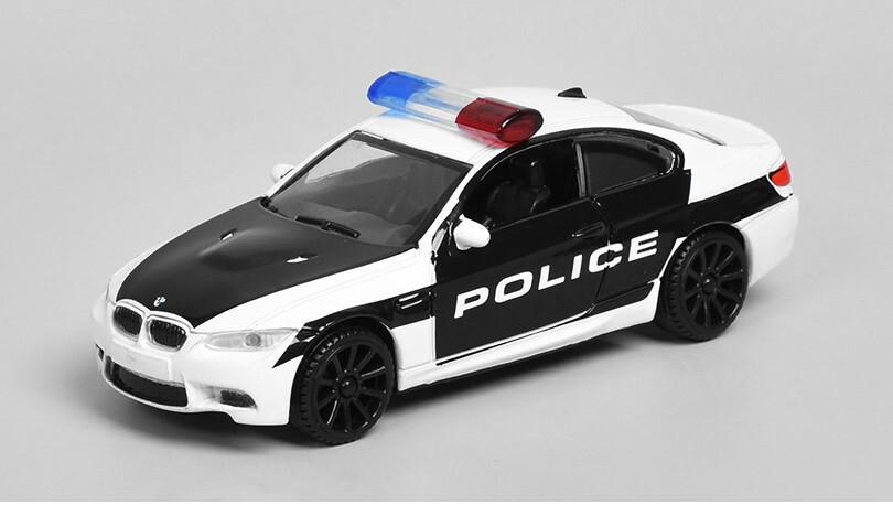 MotorMax BMW M3 Coupe Police 1 1:43 Scale 4 Inch Diecast