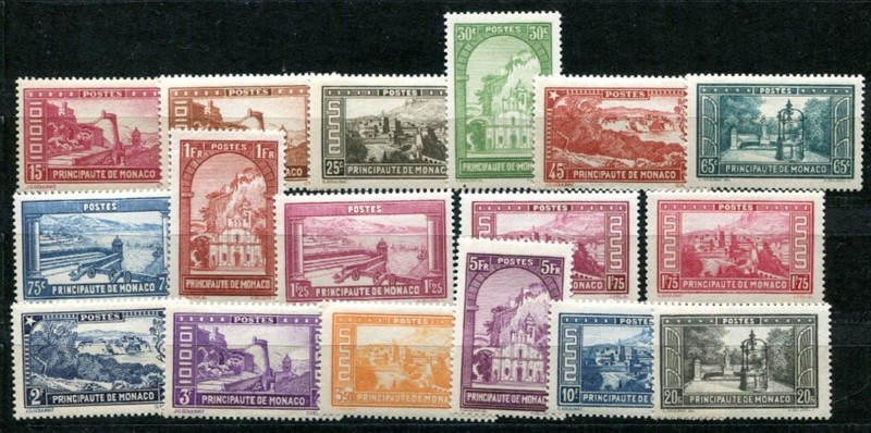 Monaco 1933 120-136 ** Postfrisch Tadellos Satz Aus Bogenteil Luxus 950â¬(I9058c
