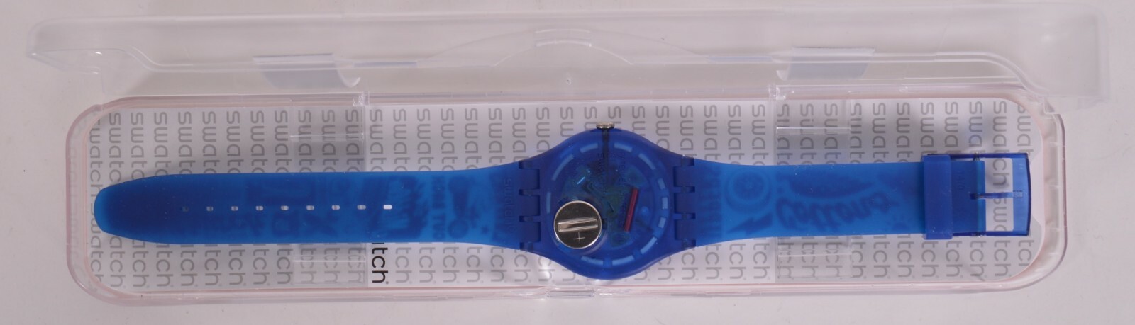 NIB LIMITED EDITION SWATCH AIR+ STYLE SKIN WATCH $280 Blue/ White 40mm-22mm