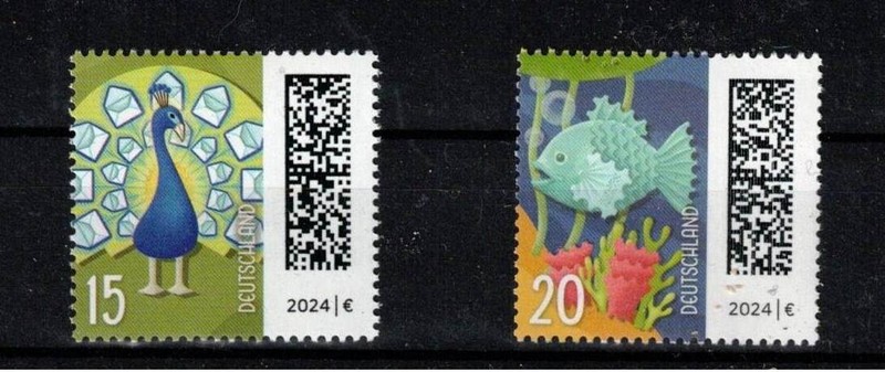 Briefpfau Und Zackenbarsch-Welt Der Briefe Minr 3843 Und 3861 - Postfrisch