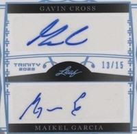 2022 Leaf Trinity - Gavin Cross Maikel Garcia #DA-8