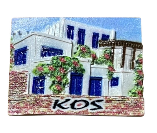Kos- Griechenland , 3d  Poly -KÃHlschrankmagnet- Kos Souvenir