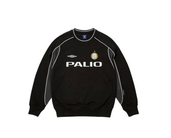 Pre-owned Palace Spring 2024 Umbro Soccer Football Warm Up Crew Sweater Brand In Black