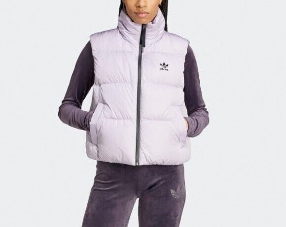 Пуховый жилет Adidas Regen - Silver Dawn / IW8366 / Женский на утином пуху в ускоренном порядке