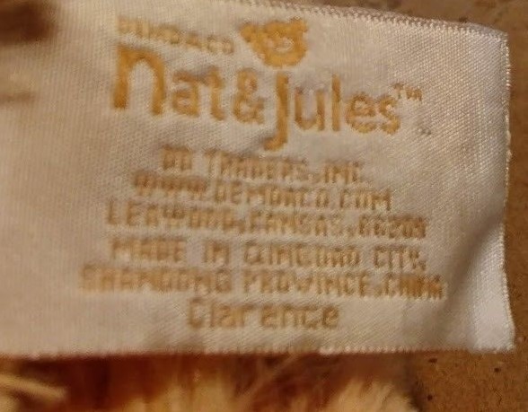 Plush Teddy Bear Stuffed Animal by Nat & Jules