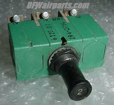 KLIXON 6TC37-5 3 PHASE 5 AMP AIRCRAFT CIRCUIT BREAKER MS14154-5L NEW