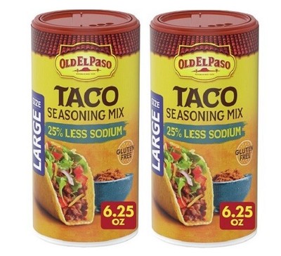 Old El Paso Taco Seasoning Mix 25% Less Sodium 2 Pack
