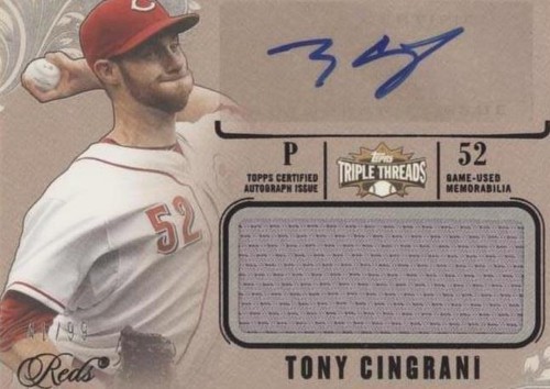 2014 Topps Triple Threads - Tony Cingrani #UAJR-TC