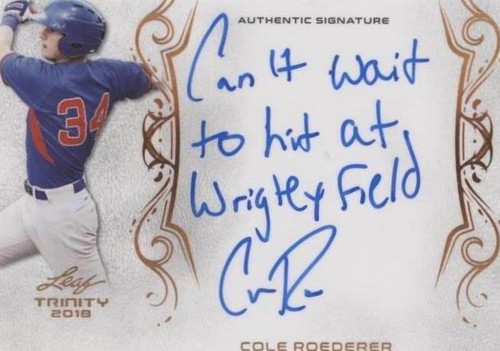 2018 Leaf Trinity - Cole Roederer #A-CR1