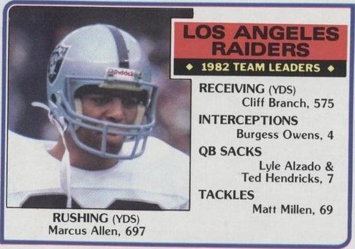 1984 TOPPS 1983 AFC CHAMPIONSHIP GAME CARD#7 NRMINT RAIDER