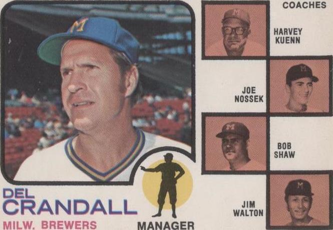 1973 O-Pee-Chee - Bob Shaw Del Crandall Harvey Kuenn #646