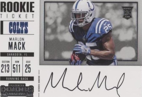 2017 Panini Contenders Marlon Mack #354