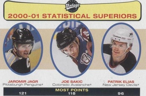 2001-02 Upper Deck Vintage - Jaromir Jagr Joe Sakic Patrik Elias #263