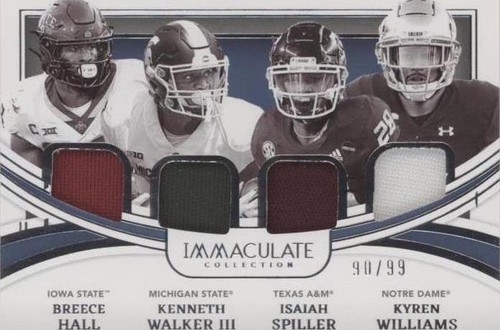 2022 Panini Immaculate Collection Collegiate Breece Hall Isaiah Spiller Kenneth Walker III #IM-12