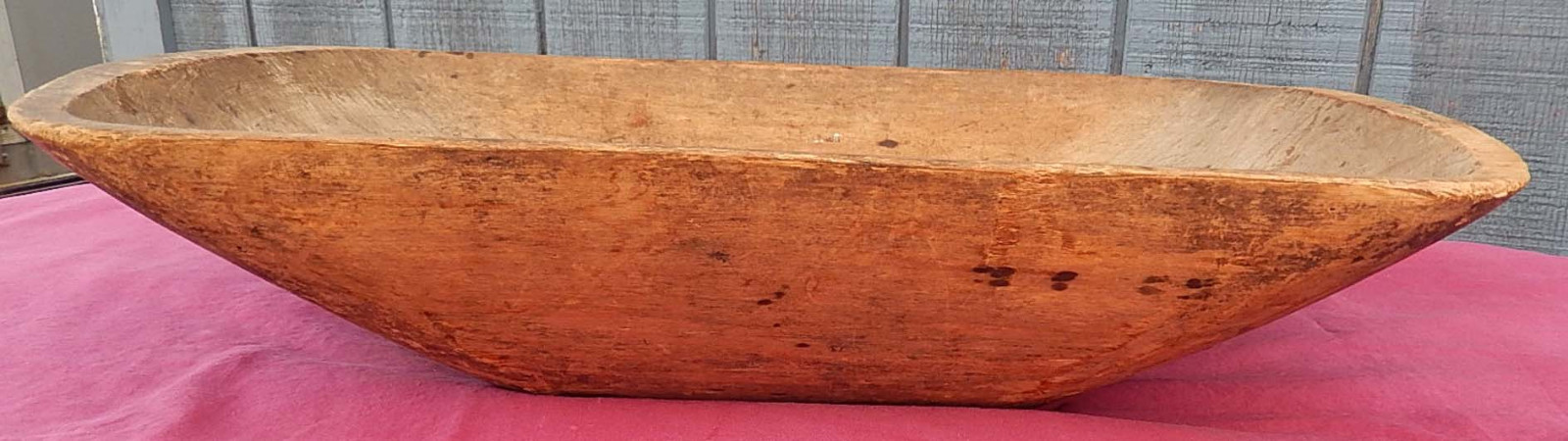 Traditional Rectangular Antique Maine Wooden Trencher / Chopping Bowl